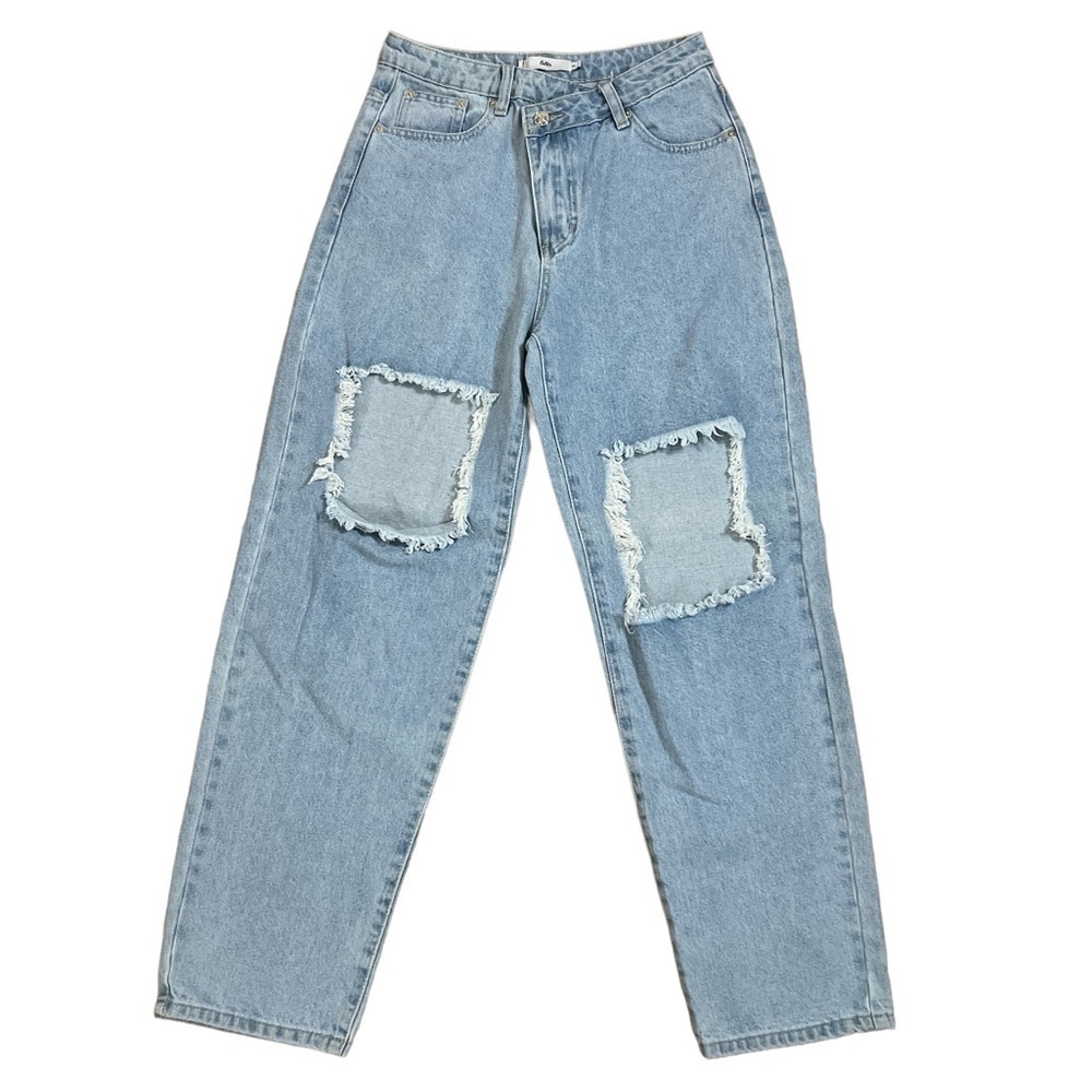 ADIKA Bedazzled Asymmetrical Jeans - Picture 4 of 5